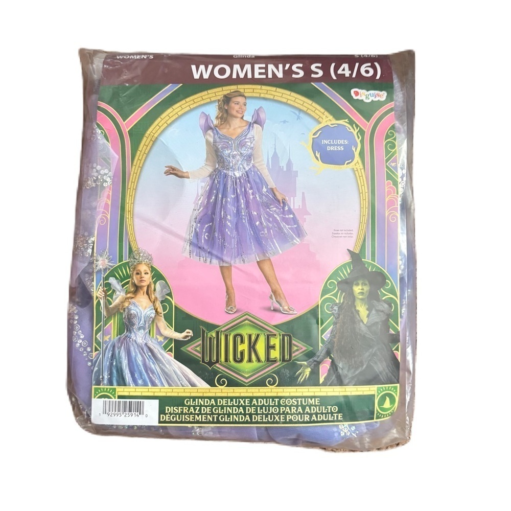 Wicked Glinda Deluxe Adult Costume NEW Small Good Witch Galinda
